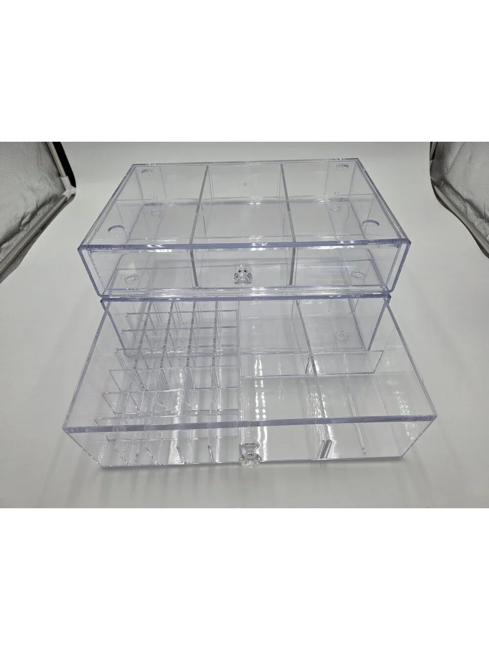 Clear Acrylic Makeup Organizer with Two Drawers